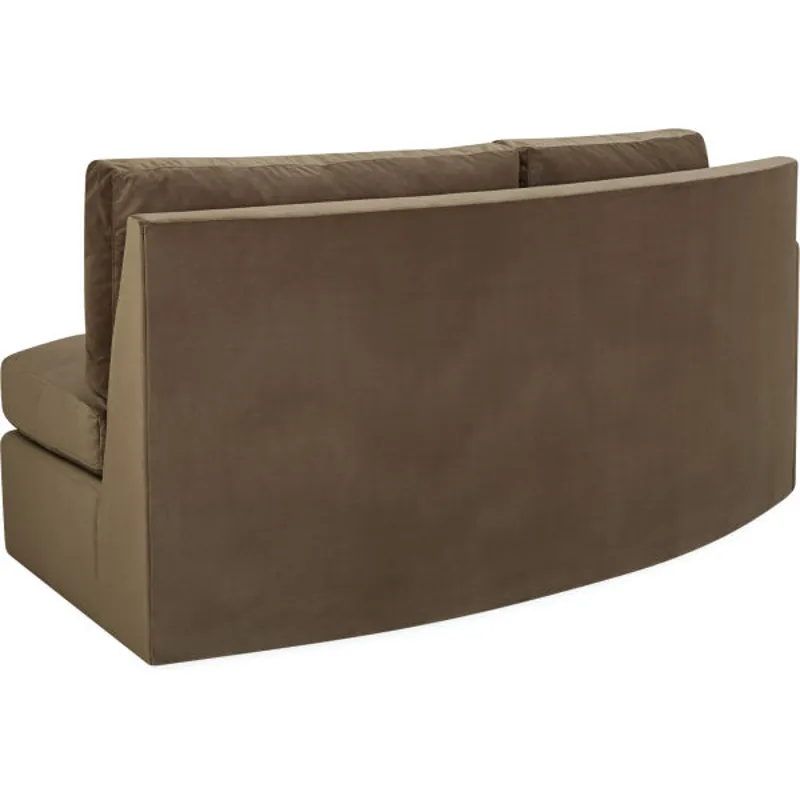 One Arm Curved Loveseat