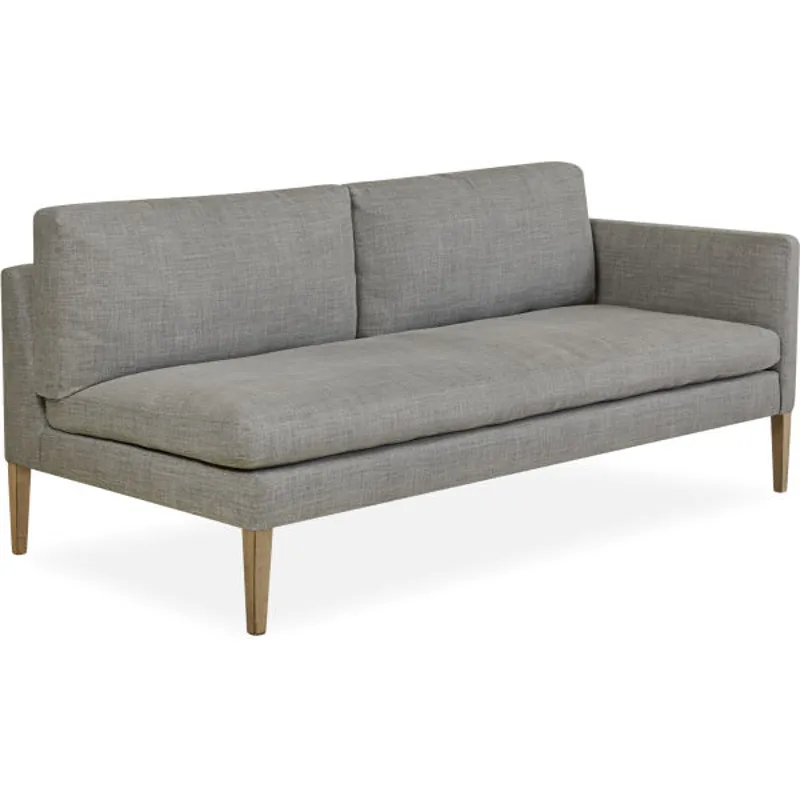 Leather One Arm Loveseat