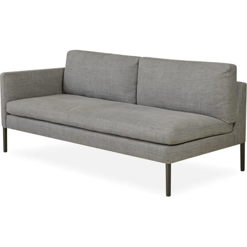 Leather One Arm Loveseat