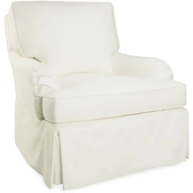 Slipcovered Swivel Chair