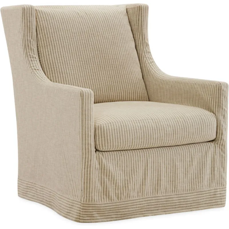 Slipcovered Swivel Chair