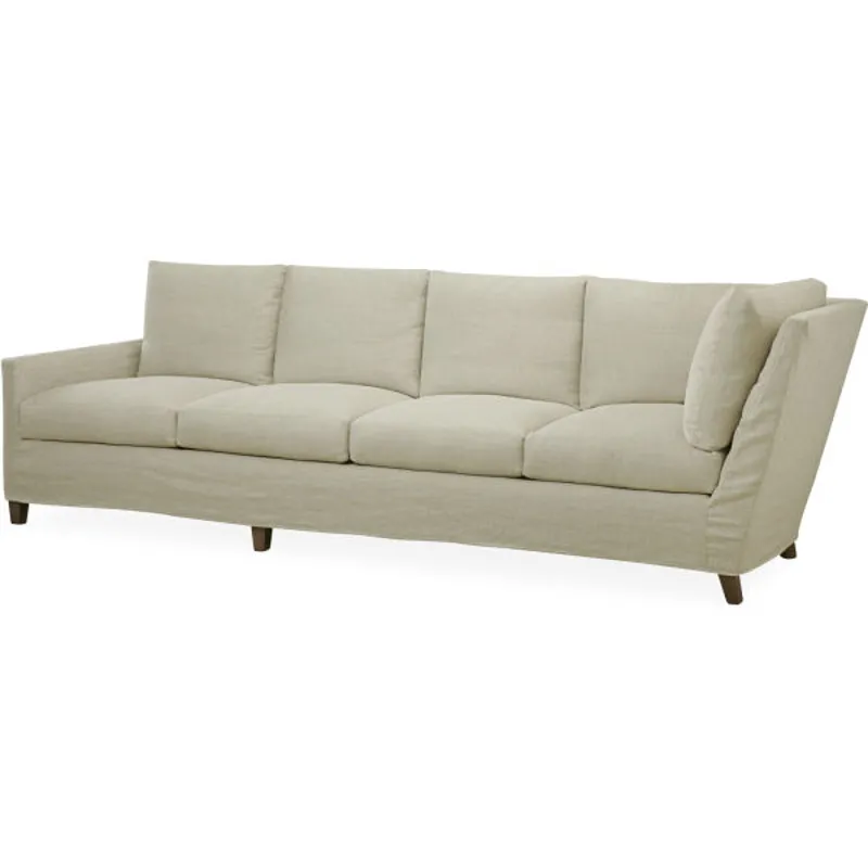 Slipcovered Four Cushion Cornering Sofa