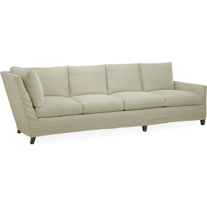Slipcovered Four Cushion Cornering Sofa