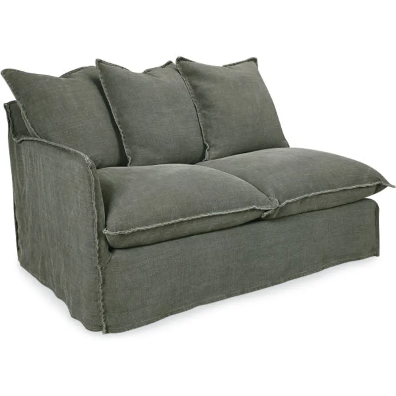 Slipcovered One Arm Loveseat