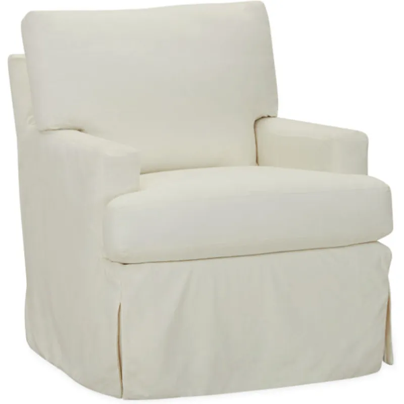 Slipcovered Swivel Glider