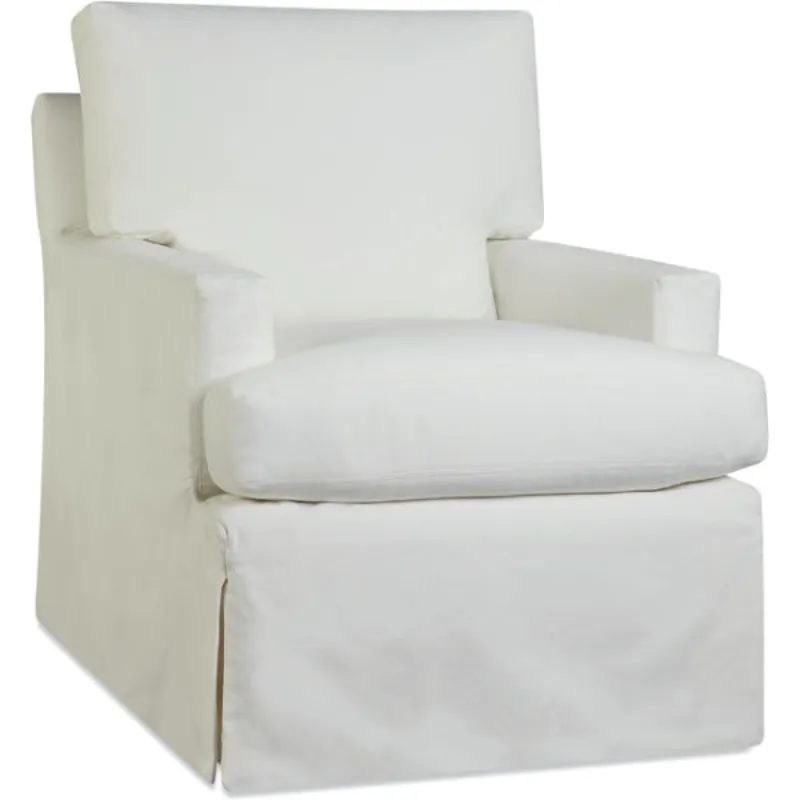 Slipcovered Swivel Chair