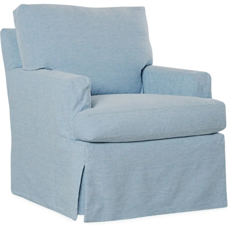 Slipcovered Swivel Chair