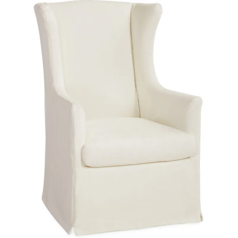 Slipcovered Swivel Chair