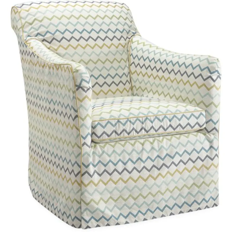 Slipcovered Swivel Chair