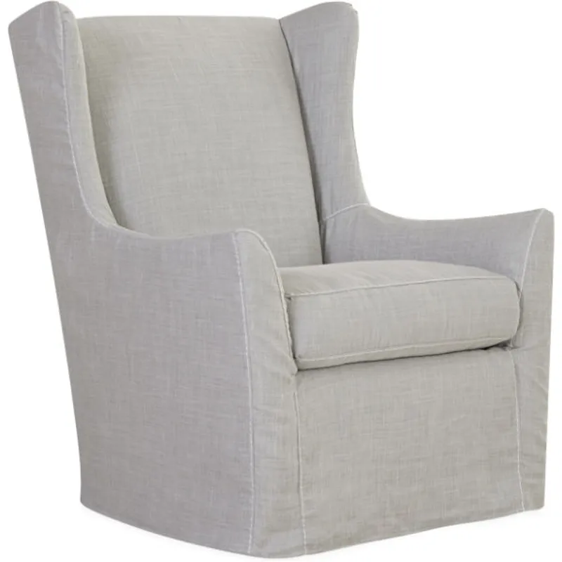 Slipcovered Swivel Chair