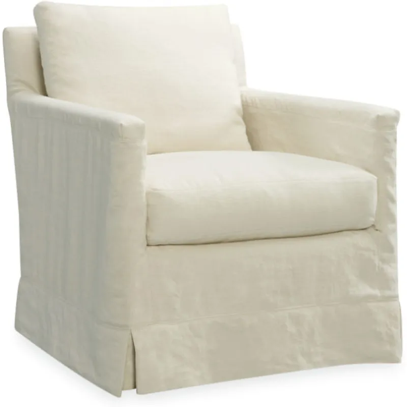 Slipcovered Swivel Chair