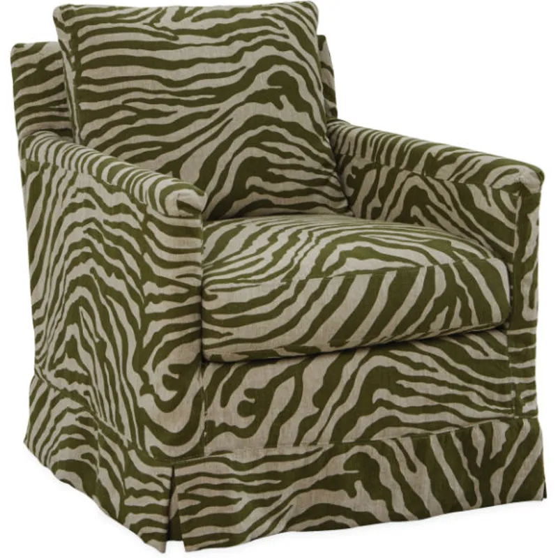 Slipcovered Swivel Chair