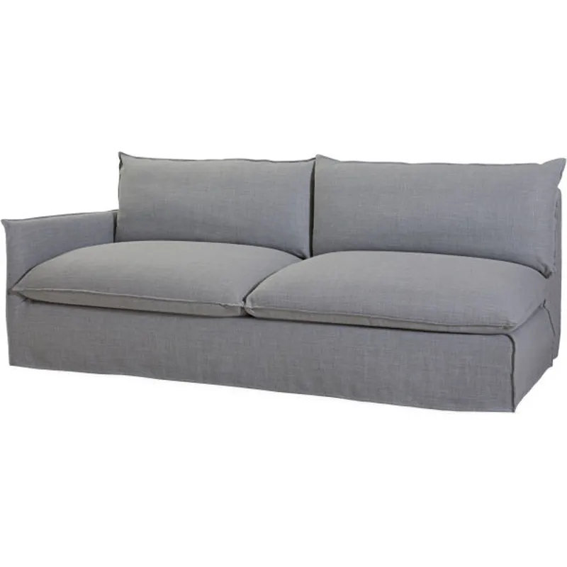 Slipcovered One Arm Sofa