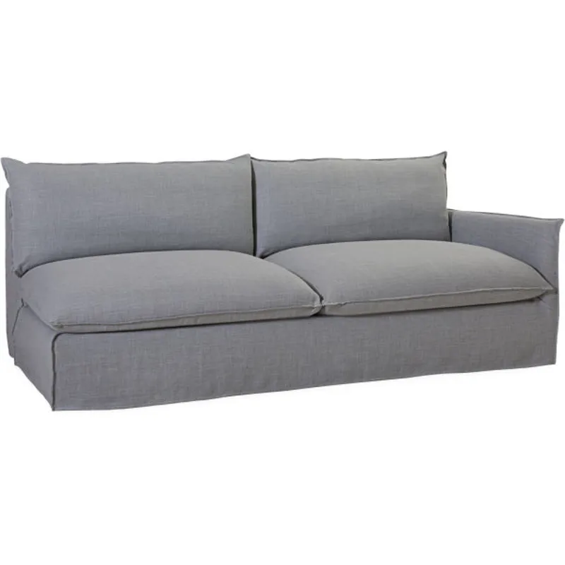 Slipcovered One Arm Sofa