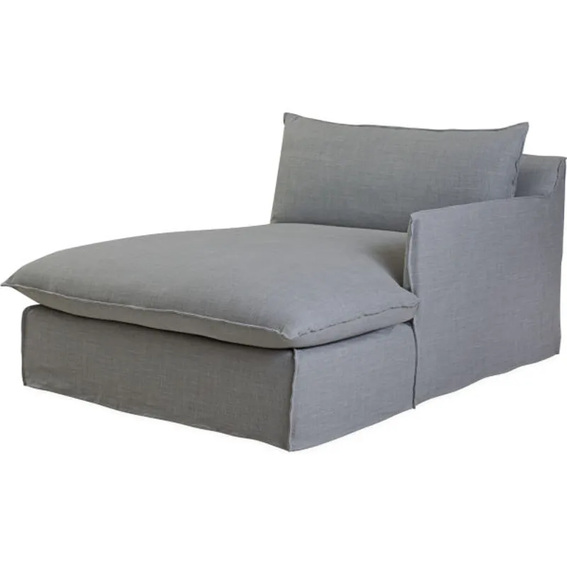 Slipcovered One Arm Chaise