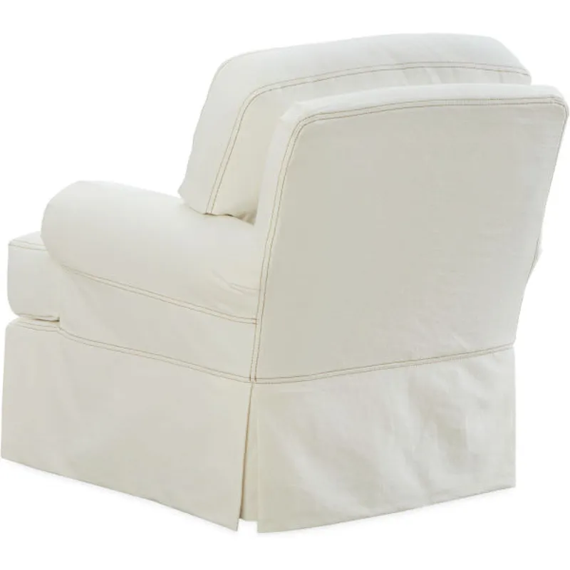 Slipcovered Swivel Chair