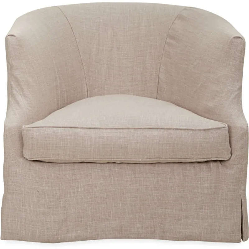 Slipcovered Swivel Chair