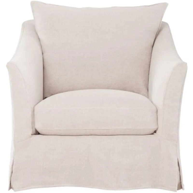 Slipcovered Swivel Chair