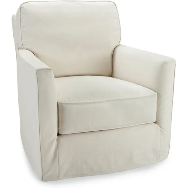 Slipcovered Swivel Chair