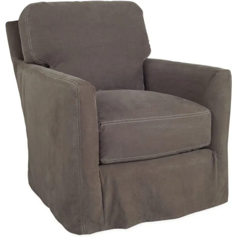 Slipcovered Swivel Chair