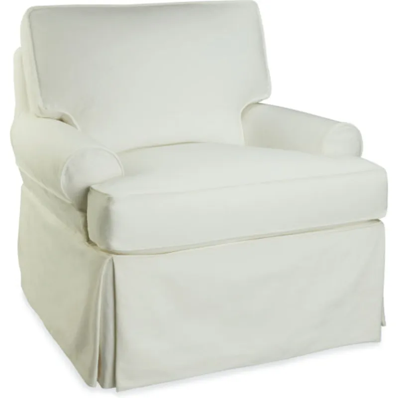 Slipcovered Swivel Chair