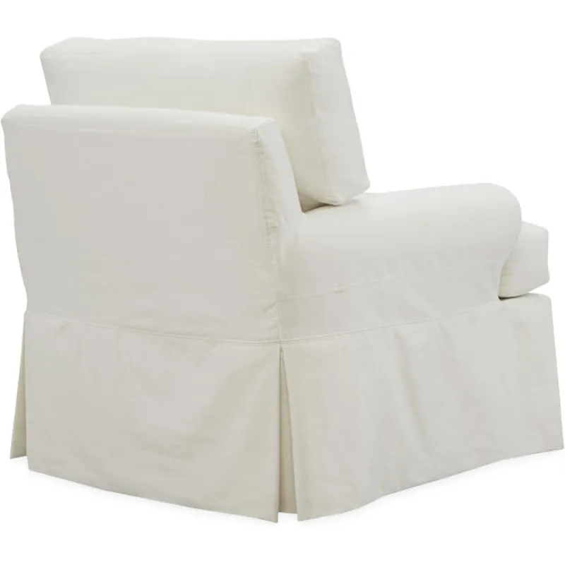Slipcovered Swivel Chair