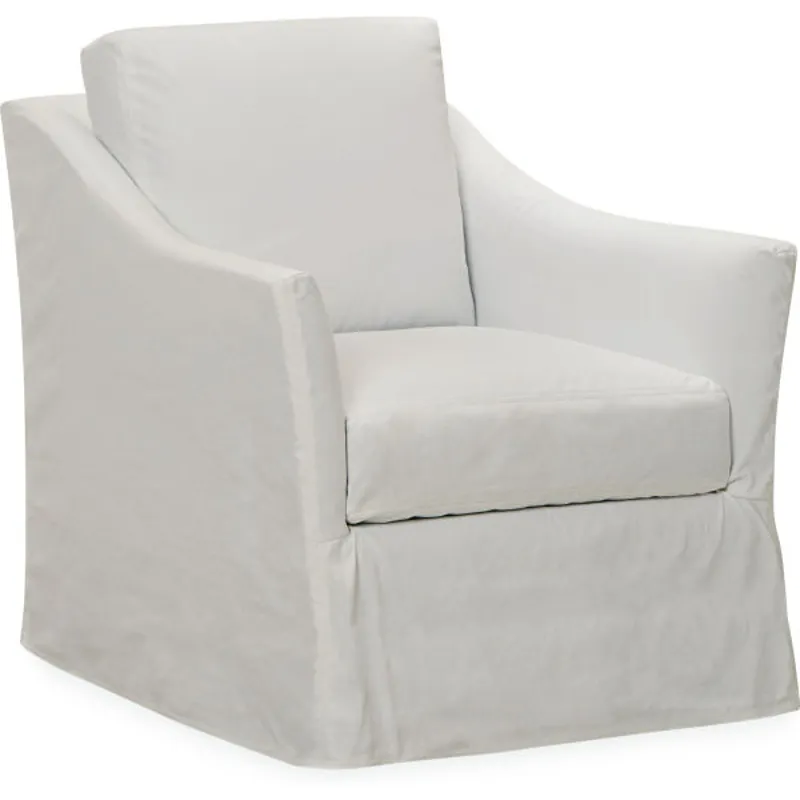 Slipcovered Swivel Chair