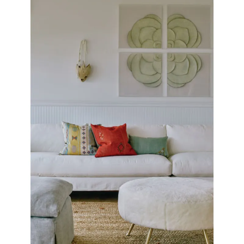 Leather Cocktail Ottoman