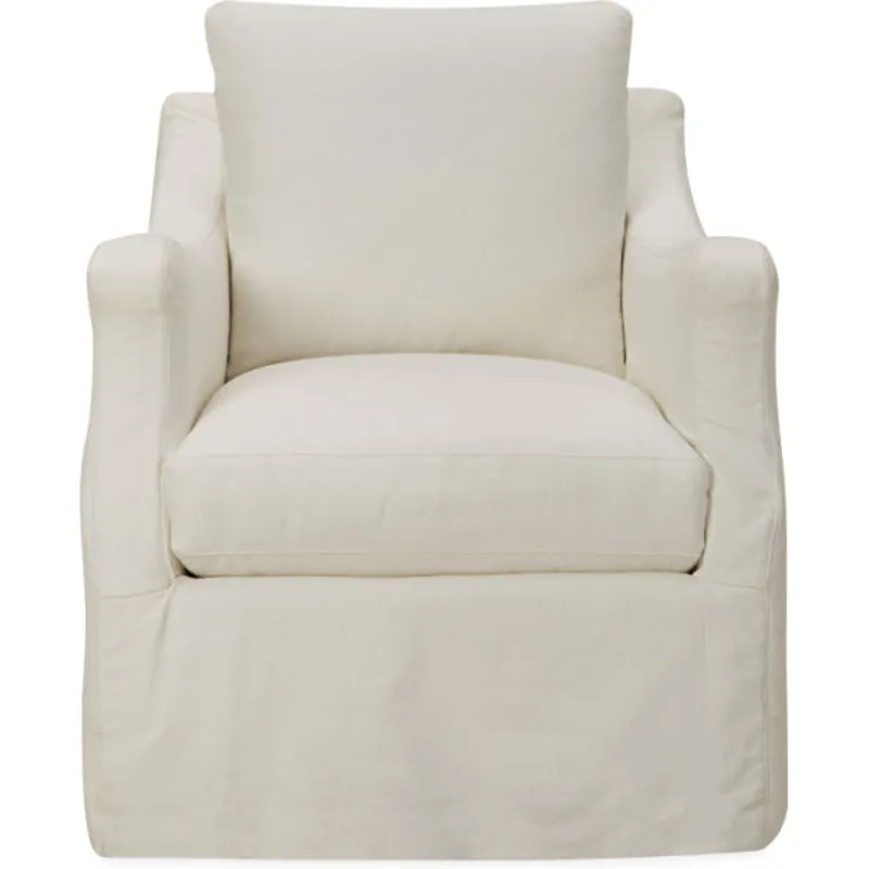 Slipcovered Swivel Chair
