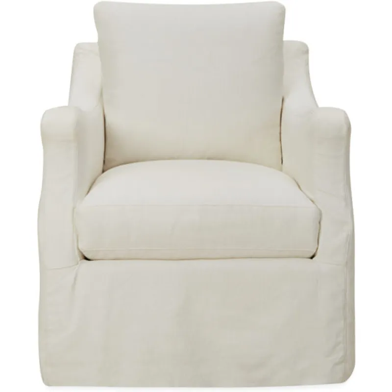 Slipcovered Swivel Chair