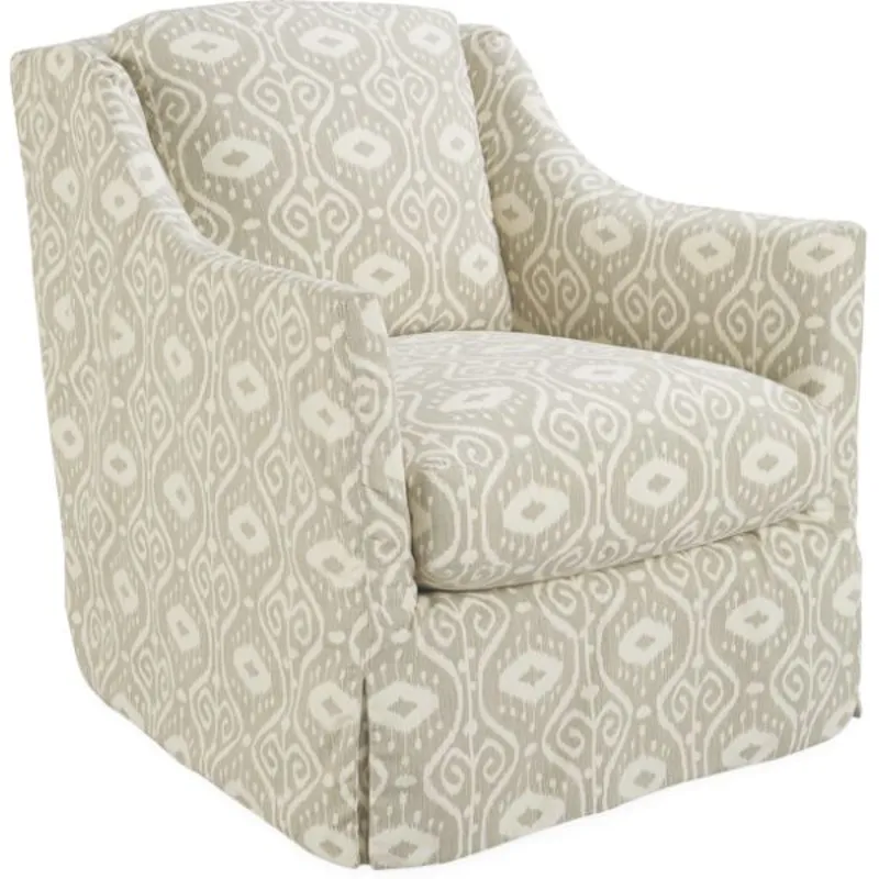Slipcovered Swivel Chair
