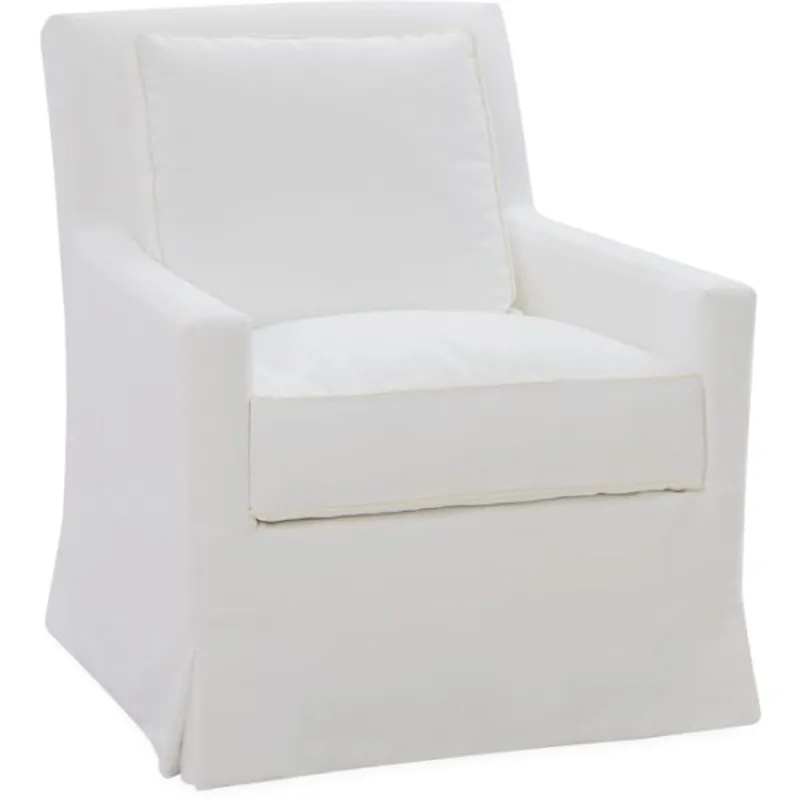 Slipcovered Swivel Chair