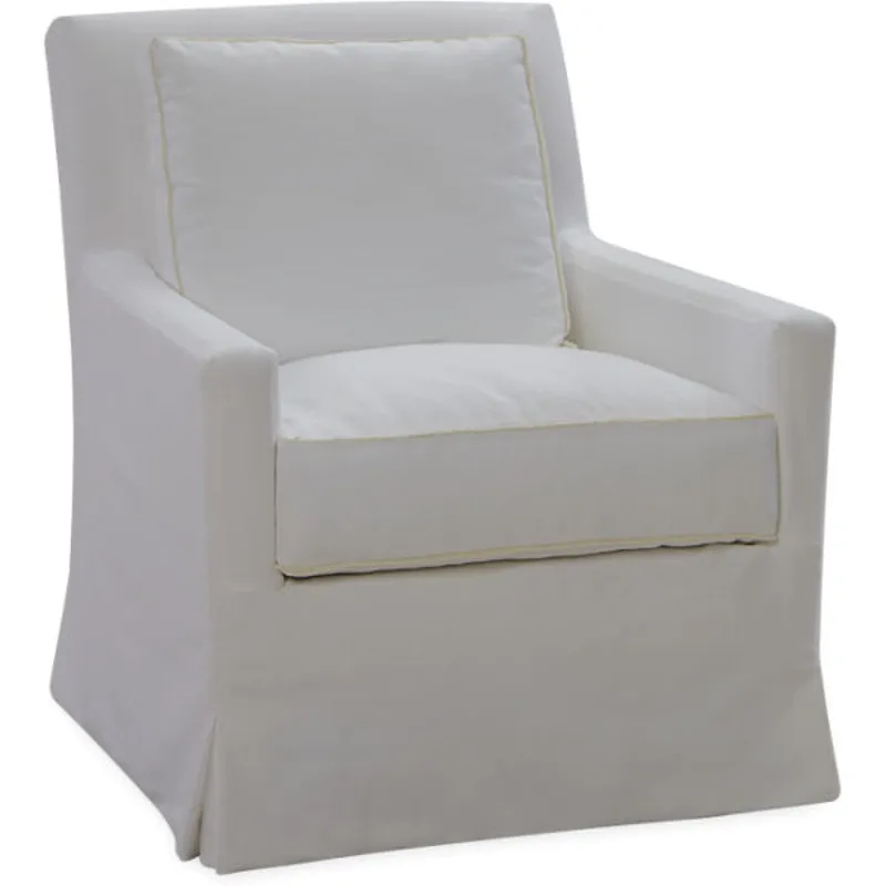 Slipcovered Swivel Chair