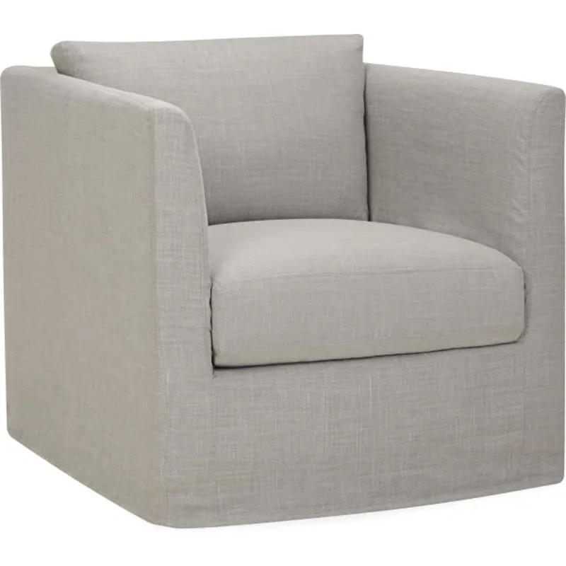 Slipcovered Swivel Chair