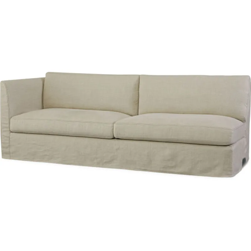 Slipcovered One Arm Sofa
