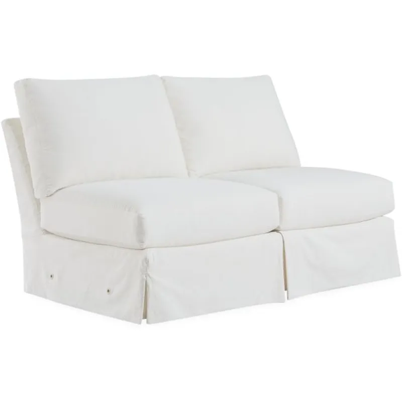 Slipcovered Armless Loveseat