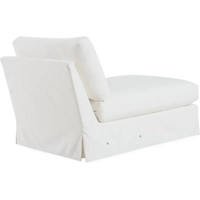 Slipcovered One Arm Chaise
