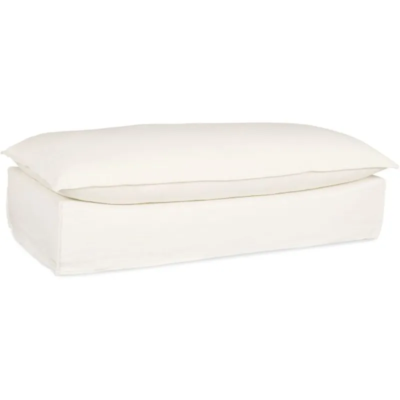 Slipcovered Bench Ottoman
