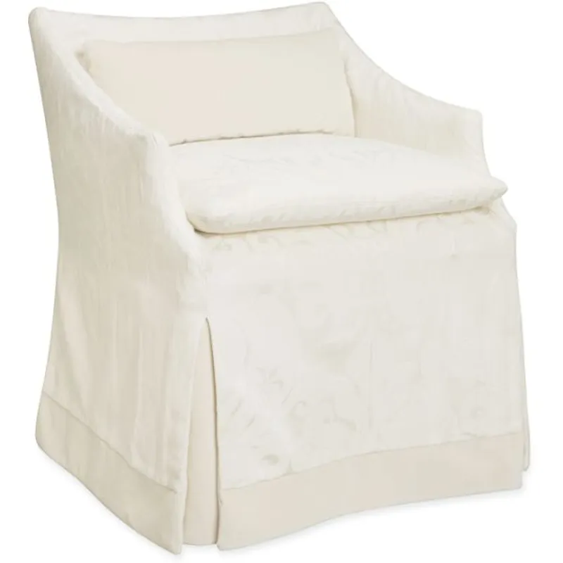 Slipcovered Low Back Campaign Chair
