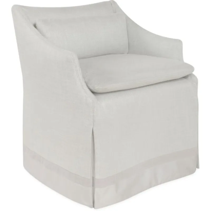 Slipcovered Low Back Campaign Chair