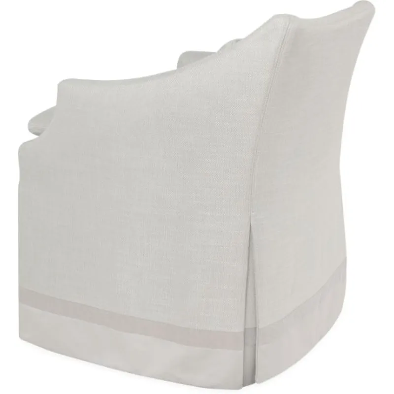 Slipcovered Low Back Campaign Chair