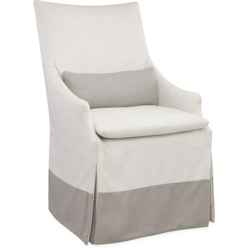 Slipcovered High Back Campaign Chair