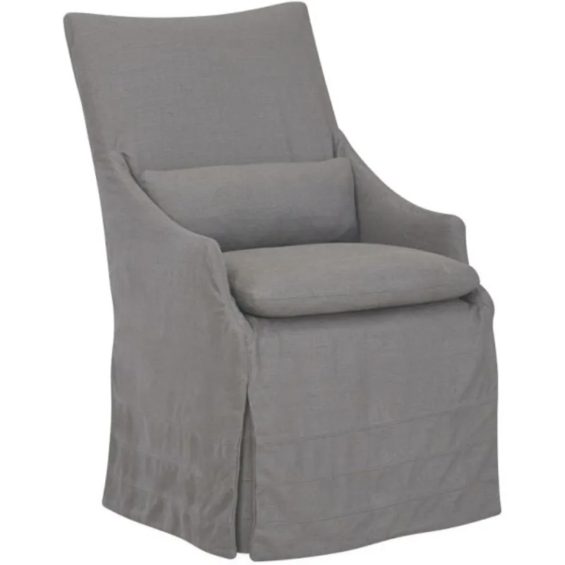 Slipcovered High Back Campaign Chair