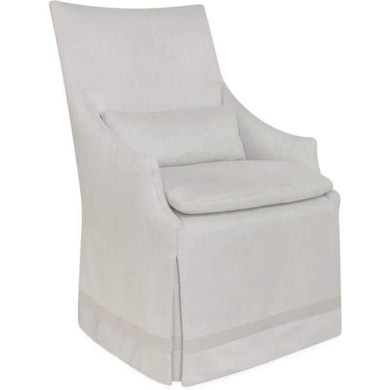 Slipcovered High Back Campaign Chair