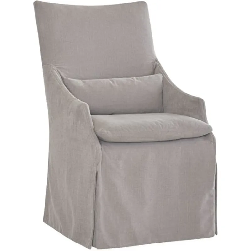 Slipcovered High Back Campaign Chair