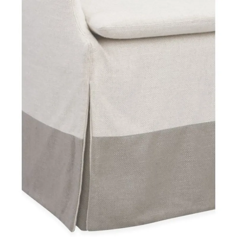 Slipcovered High Back Campaign Chair