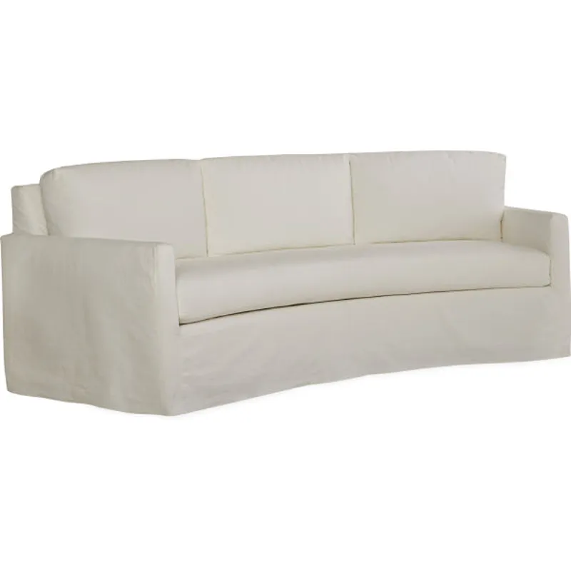 Slipcovered Curved Sofa
