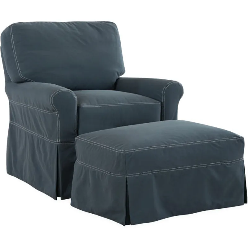 Slipcovered Swivel Glider