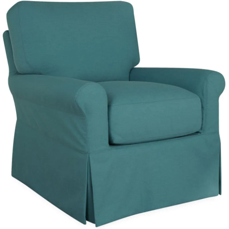 Slipcovered Swivel Chair
