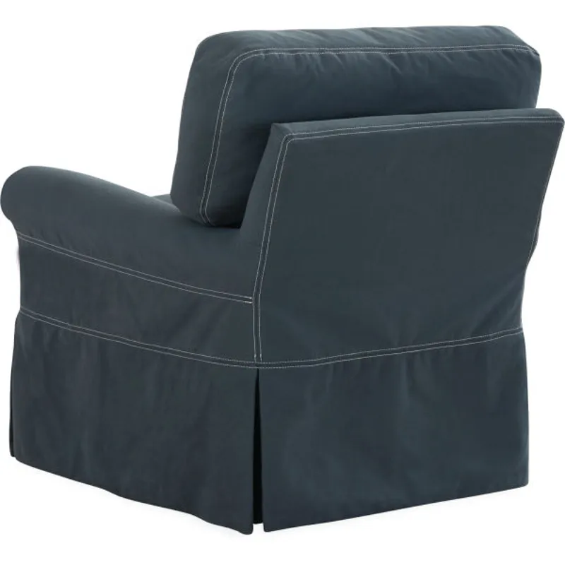 Slipcovered Swivel Chair